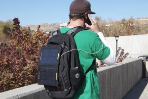 The Goal Zero Guide 10 Plus Solar Charger Kit can attach to a backpack to charge on the go...