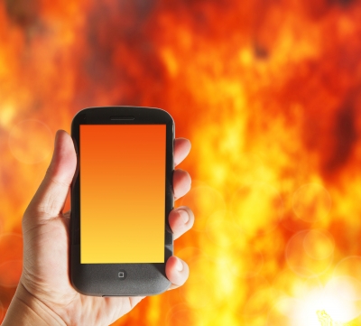 cell phone fire